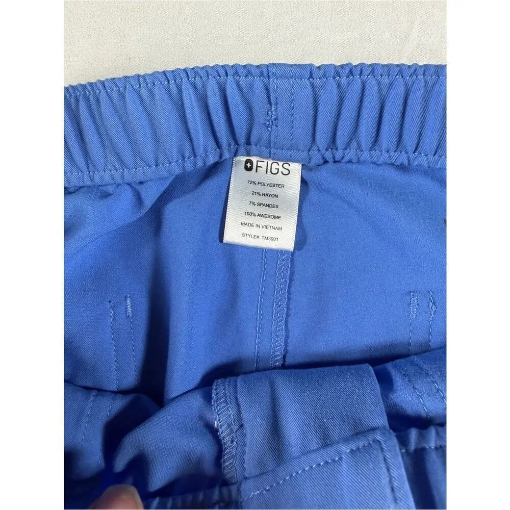 FIGS Mens Blue Cairo Cargo Scrub Pants